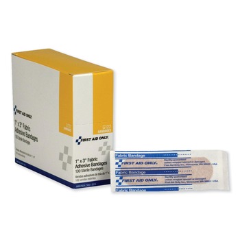 First Aid Only 1 in. x 3 in. Fabric Bandages (100/Box)