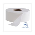 Cleaning & Janitorial Supplies | Boardwalk SOD410323 3.4 in. x 1000 ft. 2 Ply Jumbo Roll Bathroom Tissue - White (12/Carton) image number 3