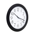Office Jansan | Universal UNV10451 12 in. Diameter Cordless Whisper Quiet Clock - Black image number 1