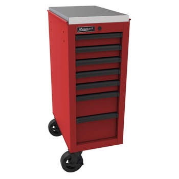 Homak RD08014070 RS Pro 14.5 in. 7-Drawer Side Cabinet - Red