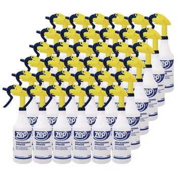 Zep Commercial 32 oz Professional Spray Bottle - Blue/Gold/Clear (36/Carton)