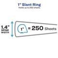 Office Jansan | Avery 19601 11 in. x 8.5 in. 3 Rings 1 in. Capacity Showcase Economy View Binders with Slant Rings - White image number 2