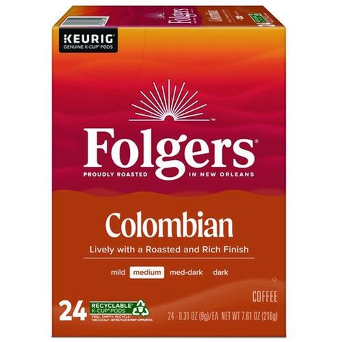 Office Jansan | Folgers 5000363990 100% Colombian Coffee K-Cups (24/Box) image number 0