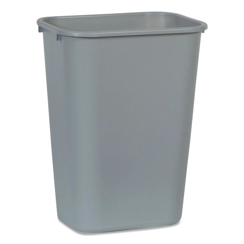 Trash & Waste Bins | Rubbermaid Commercial FG295700GRAY 10.25-Gallon Rectangular Deskside Wastebasket - Gray image number 0