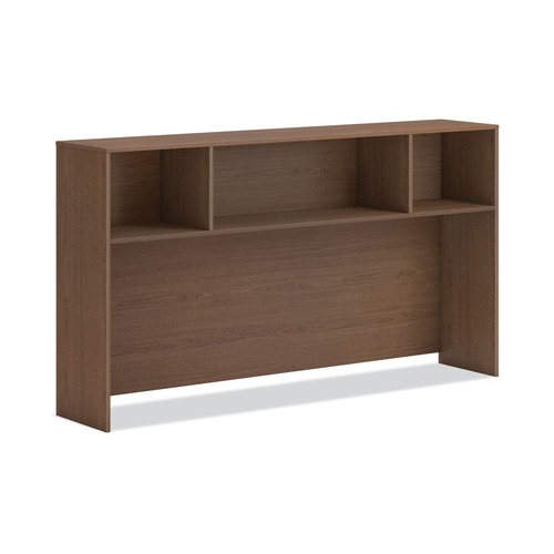 Office Desks & Workstations | HON HLPLDH72.LSE1 72 in. W x 14 in. D x 39.75 in. H 3 Compartments Mod Desk Hutch - Sepia Walnut image number 0