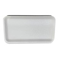 Food Service | GEN 10SWH 10.93 in. x 5.75 in. x 0.63 in. No. 10S Foam Meat Trays - White (500/Carton) image number 1