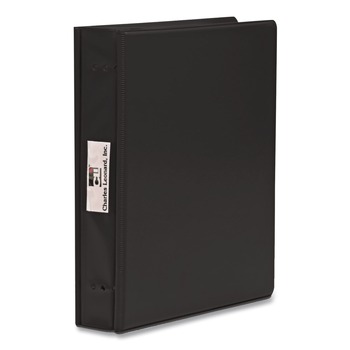 Charles Leonard 11 in. x 8.5 in. 6 in. Capacity 2 Posts VariCap Expandable Binder - Black
