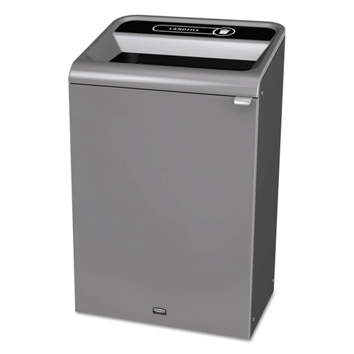 Trash Cans | Rubbermaid Commercial 1961628 33 Gallon Landfill Configure Indoor Recycling Waste Receptacle - Gray image number 0
