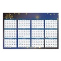 Bulletin Boards | House of Doolittle 3971 24 in. x 37 in. 12-Month (Jan-Dec 2026) Recycled Stargazer Laminated Wall Planner - White/Blue/Gold Sheets image number 2