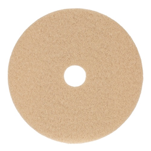 Cleaning Cloths | Boardwalk BWK4019ULT 19 in. Diameter Burnishing Floor Pads - Tan (5/Carton) image number 0
