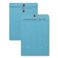 Envelopes & Mailers | Quality Park QUA63577 10 x 13 Colored Paper String and Button Interoffice Envelope - Blue (100/Box) image number 2