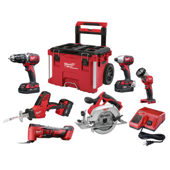 Milwaukee 2697-26PO M18 6-Tool PACKOUT Combo Kit Milwaukee 2697-26PO M18 6-Tool PACKOUT Combo Kit