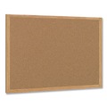  | MasterVision SB0420001233 36 in. x 24 in. Wood Frame Earth Cork Board - Tan/Oak image number 1