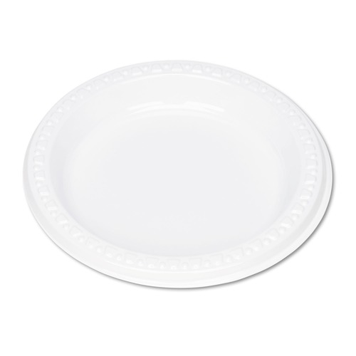 Bulk Savings Pricing 3 | Tablemate 6644WH 6 in. Diameter Plastic Dinnerware Plates - White (125/Pack) image number 0