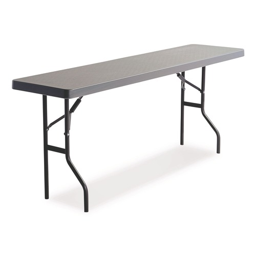 Folding Tables | Iceberg 65507 IndestrucTable 48 in. x 24 in. x 29 in. Commercial Folding Table - Rectangular Charcoal image number 0