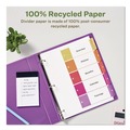 Office Jansan | Avery 11080 Ready Index 11 in. x 8.5 in. 5-Tab 1 to 5 Customizable Table of Contents Dividers - Multicolor Tabs (3/Pack) image number 2