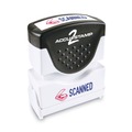 Bulk Savings Pricing 1 | ACCUSTAMP2 035606 1.63 in. x 0.5 in. SCANNED Pre-Inked Shutter Stamp - Red/Blue image number 0