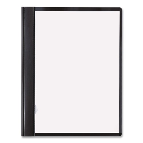 Office Jansan | ACCO A7036251A ACCOHIDE 8.5 in. x 11 in. 500 Sheets 3 in. Capacity Prong Fastener Report Cover - Frosted/Black image number 0
