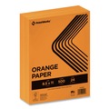 Cleaning & Janitorial Supplies | PrintWorks Professional 00104 8.5 in. x 11 in. 24 lbs. Text Weight Color Paper - Orange (1-Ream) image number 0