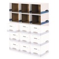 Boxes & Bins | Bankers Box 0162601 23.75 in. x 19.75 in. File/Cube Box Shell - Legal/Letter, White/Blue (6/Carton) image number 1