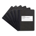Office Jansan | Universal UNV20957 100 Sheets 9.75 in. x 7.5 in. 4 sq-in. Quadrille Rule Composition Book - Black Marble (6/Pack) image number 0