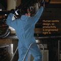 Bib Overalls | Ansell KCC 58515 A20 Breathable Particle Protection Coveralls - 2X-Large, Blue (24/Carton) image number 5