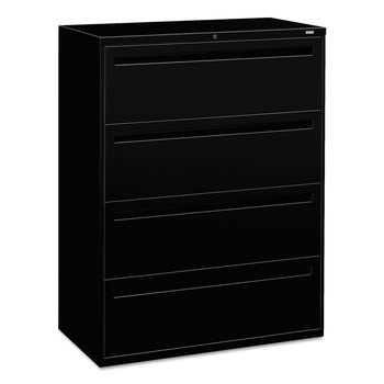 HON H794.L.P 700 Series 42 in. x 18 in. x 52.5 in. Four-Drawer Lateral File - Black