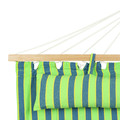 Outdoor Living | Bliss Hammock BH-404D 265 lbs. Capacity 48 in. Caribbean Hammock with Pillow, Velcro Straps, and Chains - Tequila Sunrise Stripe image number 2