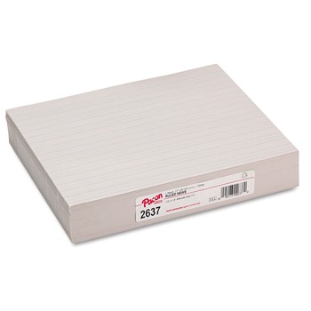 Pacon 2637 Skip-A-Line 1/2 in. Two-Sided Long Rule 8.5 in. x 11 in. Newsprint Paper - White (500/Pack)