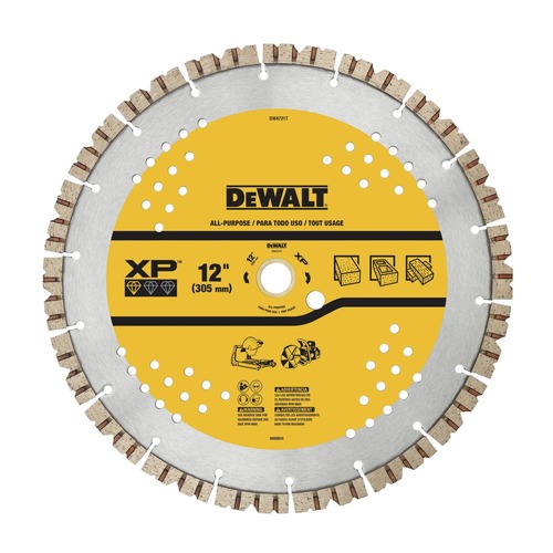 Circular Saw Blades | Dewalt DW4721T 12 in. XP All-Purpose Segmented Diamond Blade image number 0