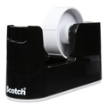 Bulk Savings Pricing 2 | Scotch C-24 3 in. Core ABS Heavy Duty Weighted Desktop Tape Dispenser with One Roll of Tape - Black image number 2