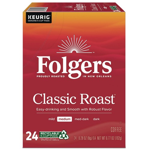 Office Jansan | Folgers 5000368730 Gourmet Selections Classic Roast Coffee K-Cups (24/Box) image number 0