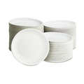 Bowls and Plates | AJM Packaging Corporation 10100 9 in. Diameter Paper Plates - White (100/Pack, 10 Packs/Carton) image number 2