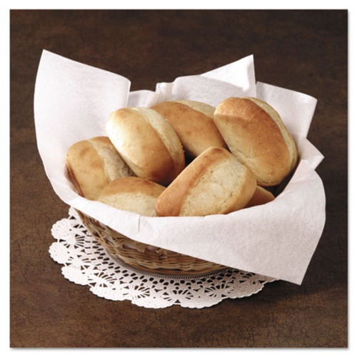 Paper Towels and Napkins | Hoffmaster 125023 Linen-Like 16 in. x 16 in. Flat Pack Dinner Napkins - White (1000-Piece/Carton) image number 0