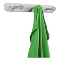 Office Jansan | Safco 4201 18 in. x 2-3/4 in. x 2 in. Three Hooks Metal Nail Head Wall Coat Rack - Satin Aluminum image number 2