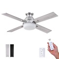 Ceiling Fans | Prominence Home 51678-45 52 in. Kyrra Contemporary Indoor Semi Flush Mount LED Ceiling Fan with Light - Brushed Nickel image number 0