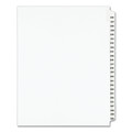Office Jansan | Avery 01339 11 in. x 8.5 in. 25-Tab 226 to 250 Avery Style Preprinted Legal Exhibit Side Tab Index Dividers - White (1-Set) image number 0