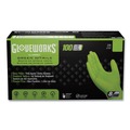 Disposable Gloves | Ammex GWGN46100 8 mil Heavy-Duty Industrial Powder-Free Nitrile Gloves - Large, Green (1000/Carton) image number 0