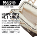 Cases and Bags | Klein Tools 5102-12 12 in. (305 mm) Canvas Tool Bag image number 1