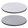 Office Desks & Workstations | Alera ALETTRD36WG Reversible 35-3/8 in. x 35-3/8 in. Round Laminate Table Top - White/Gray image number 0