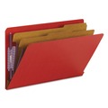 File Folders | Smead 29783 2 in. Expansion End Tab Pressboard Classification Folders - Bright Red/Legal Size (10/Box) image number 5