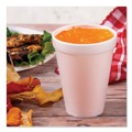 Cutlery | Dart 12J12 12 oz. Foam Drink Cups - White (40 Bags/Carton) image number 3