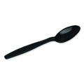 Cutlery | Dixie PTH53C Individually Wrapped Heavyweight Teaspoons - Black (1000/Carton) image number 2