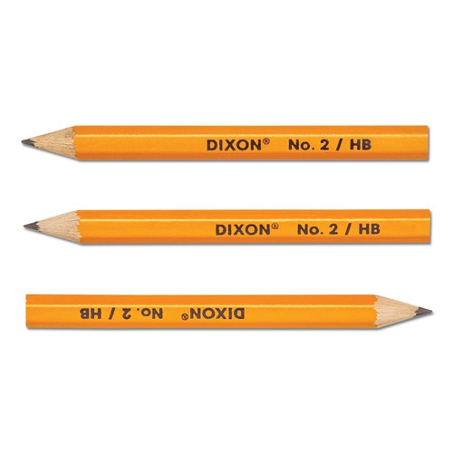 Pens | Dixon X14998 0.7 mm HB No. 2 Golf Wooden Pencils - Black Lead/Yellow Barrel (144/Box) image number 0