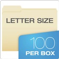 Office Jansan | Pendaflex 752 1/3 1/3-Cut Tabs Assorted Letter Size 0.75 in. Expansion File Folders - Manila (100/Box) image number 4