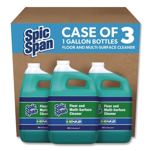 Cleaning & Janitorial Supplies | Spic and Span 02001 1 Gallon Bottle Liquid Floor Cleaner (3-Piece/Carton) image number 0