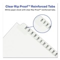 Office Jansan | Avery 01334 11 in. x 8.5 in. 25-Tab 101 to 125 Avery Style Preprinted Legal Exhibit Side Tab Index Dividers - White (1-Set) image number 3
