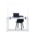 Office Jansan | MasterVision GL34019101 Protector Series 40.9 in. x 0.16 in. x 27.6 in. Glass Aluminum Desktop Divider - Clear (1/Carton) image number 6