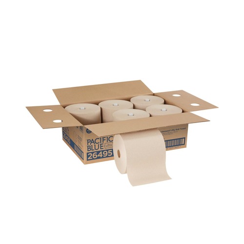Tradesmen Day Sale | Georgia Pacific Professional 26495 7.87 in. x 1150 ft. 1-Ply Pacific Blue Ultra Paper Towels - Natural (6 Rolls/Carton) image number 0