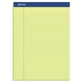Office Jansan | Ampad 20-222 8.5 in. x 11.75 in. Perforated Writing Pads - Narrow, Canary Yellow (1-Dozen) image number 0